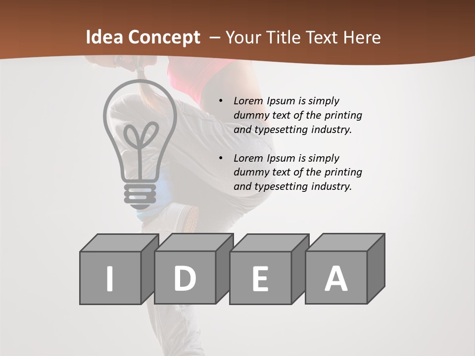 Teenager Pose Flexibility PowerPoint Template