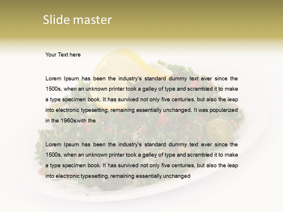 Delicious Lebanese Fork PowerPoint Template