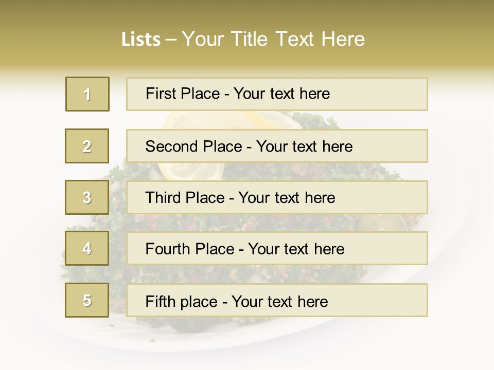 Delicious Lebanese Fork PowerPoint Template