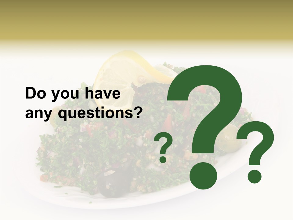 Delicious Lebanese Fork PowerPoint Template