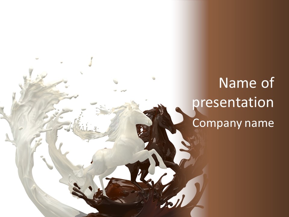 Cocoa White Cream PowerPoint Template