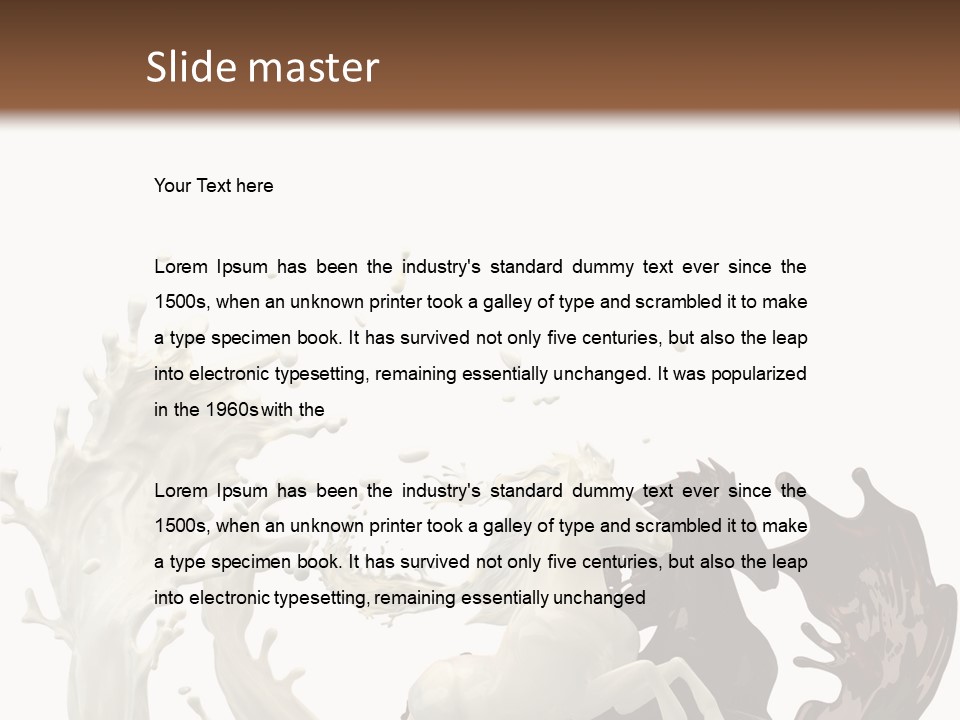 Cocoa White Cream PowerPoint Template
