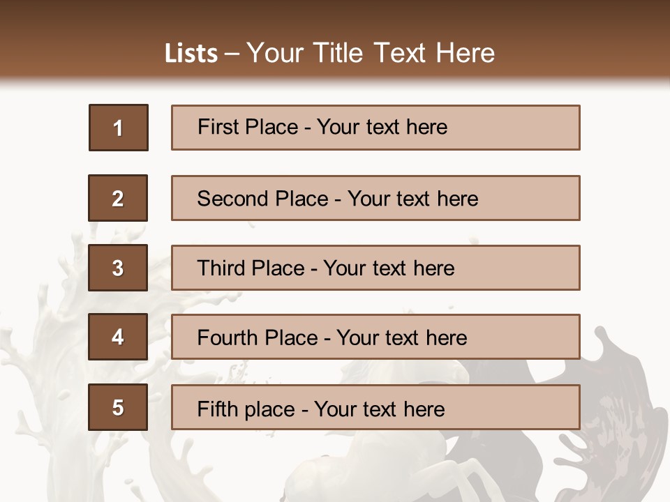 Cocoa White Cream PowerPoint Template