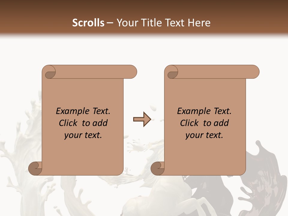 Cocoa White Cream PowerPoint Template