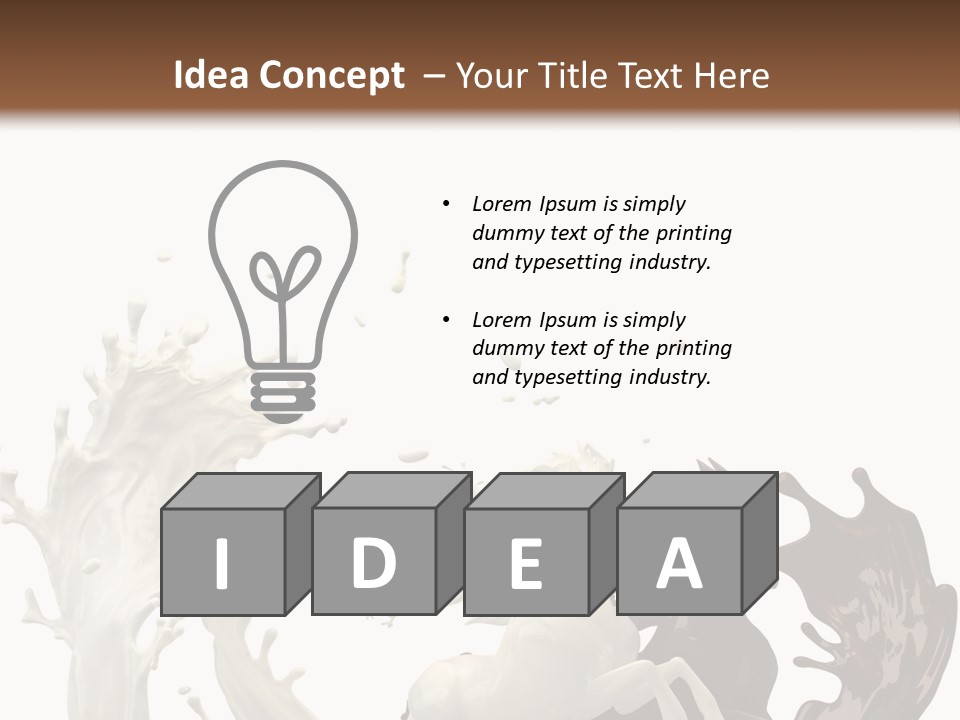 Cocoa White Cream PowerPoint Template
