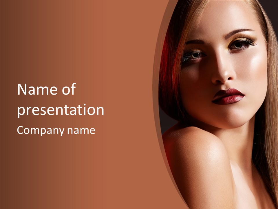 Romantic Bright Brunette PowerPoint Template