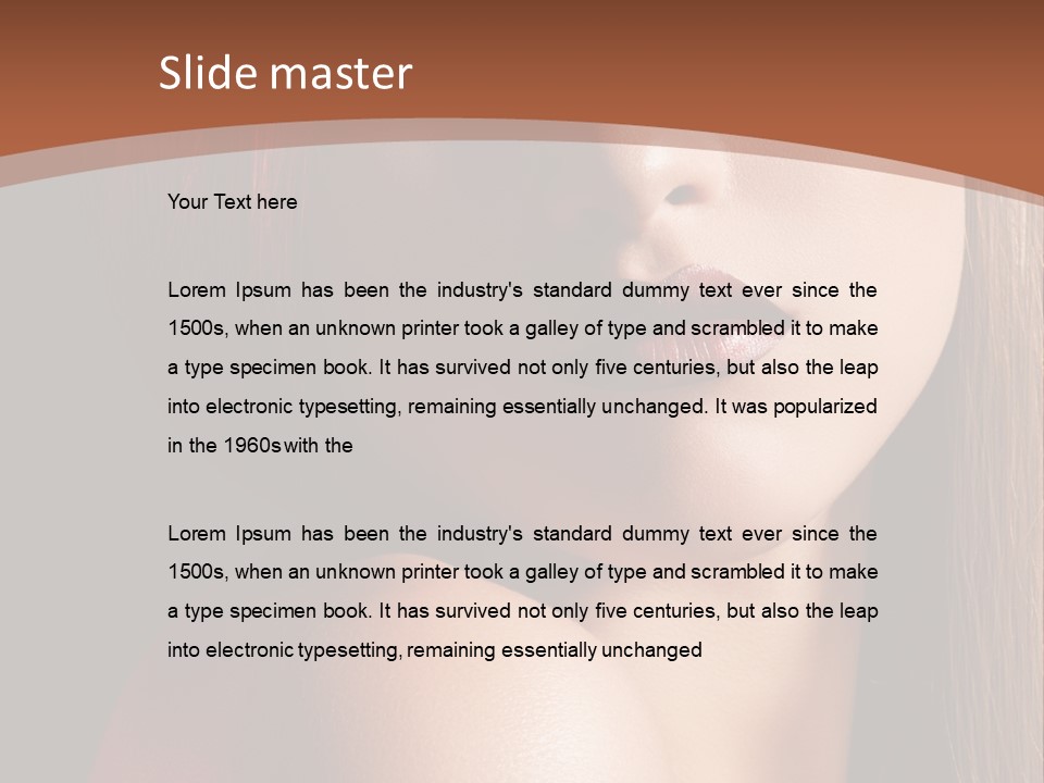 Romantic Bright Brunette PowerPoint Template