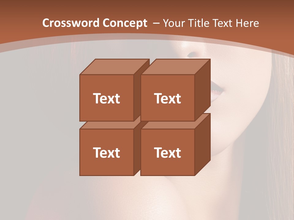 Romantic Bright Brunette PowerPoint Template