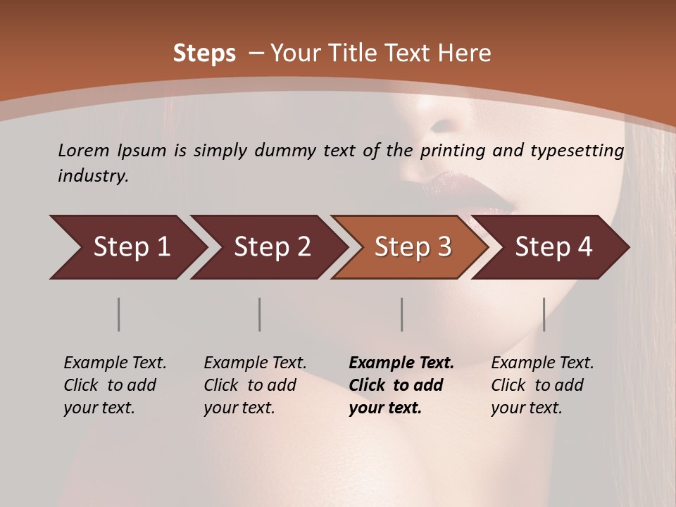 Romantic Bright Brunette PowerPoint Template