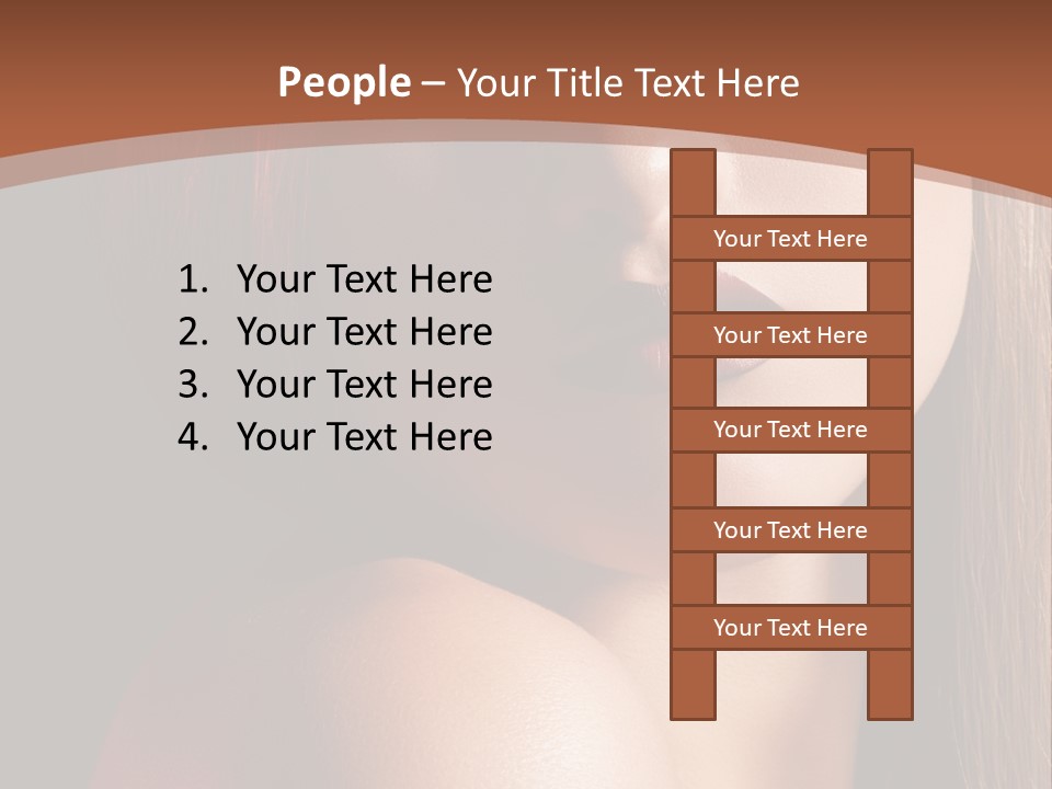 Romantic Bright Brunette PowerPoint Template