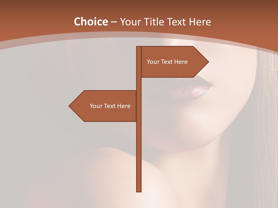 Romantic Bright Brunette PowerPoint Template