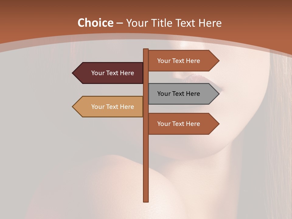 Romantic Bright Brunette PowerPoint Template