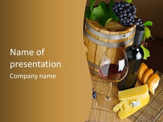 Cluster Slice Winery PowerPoint Template