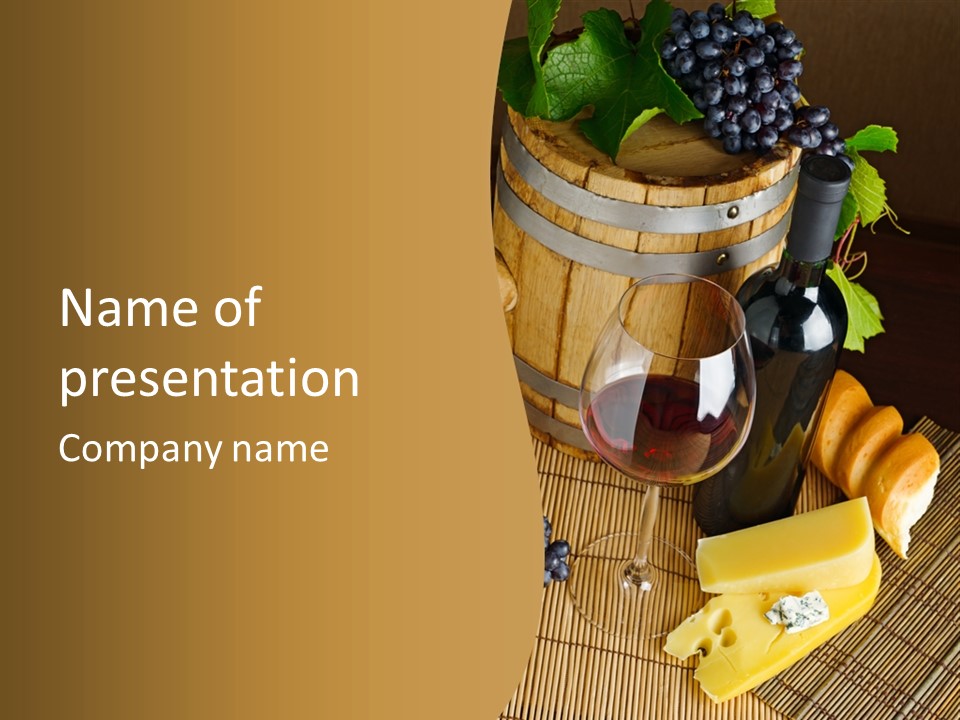 Cluster Slice Winery PowerPoint Template