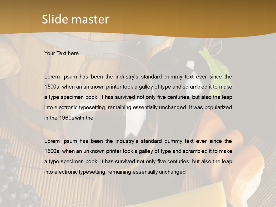 Cluster Slice Winery PowerPoint Template