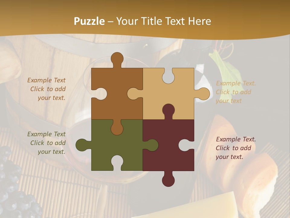 Cluster Slice Winery PowerPoint Template