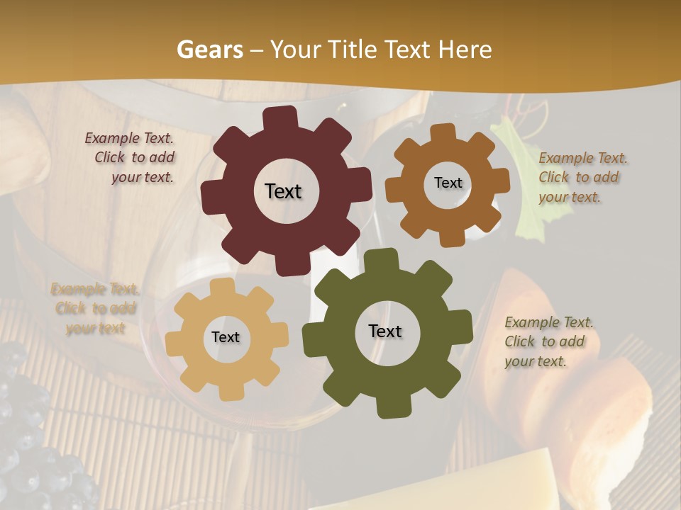 Cluster Slice Winery PowerPoint Template