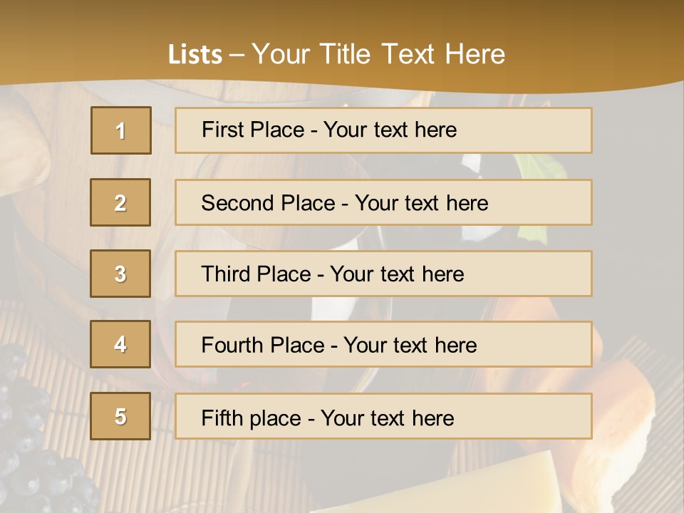 Cluster Slice Winery PowerPoint Template