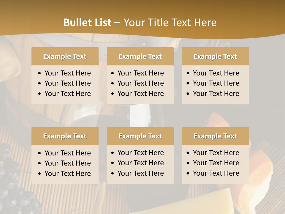 Cluster Slice Winery PowerPoint Template