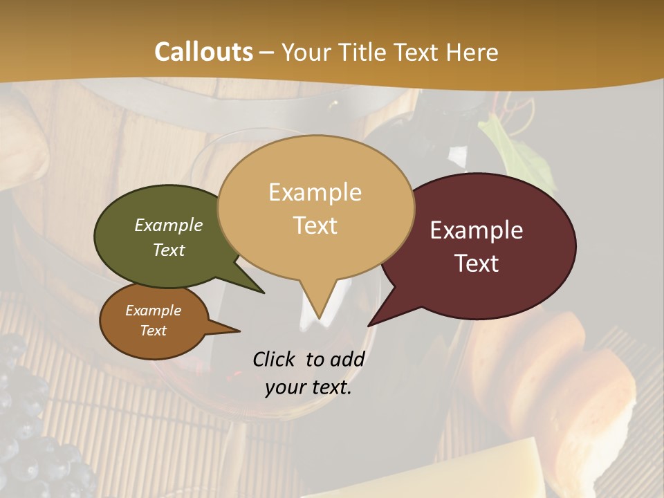 Cluster Slice Winery PowerPoint Template