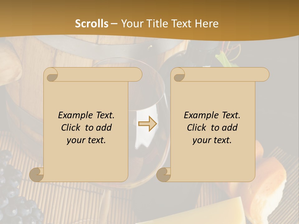 Cluster Slice Winery PowerPoint Template