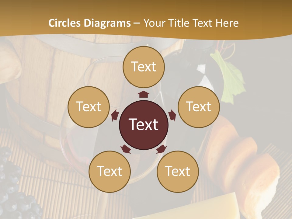 Cluster Slice Winery PowerPoint Template