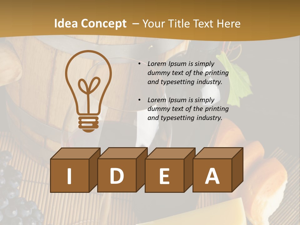 Cluster Slice Winery PowerPoint Template