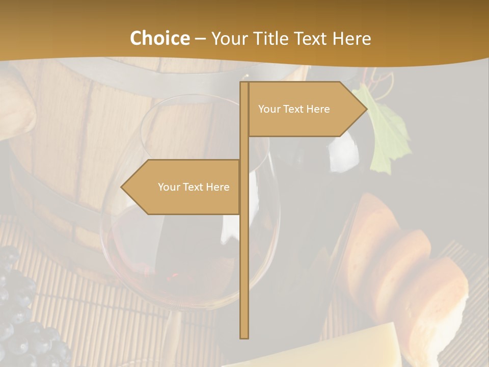 Cluster Slice Winery PowerPoint Template