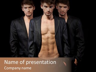 Fashion Boy Student PowerPoint Template