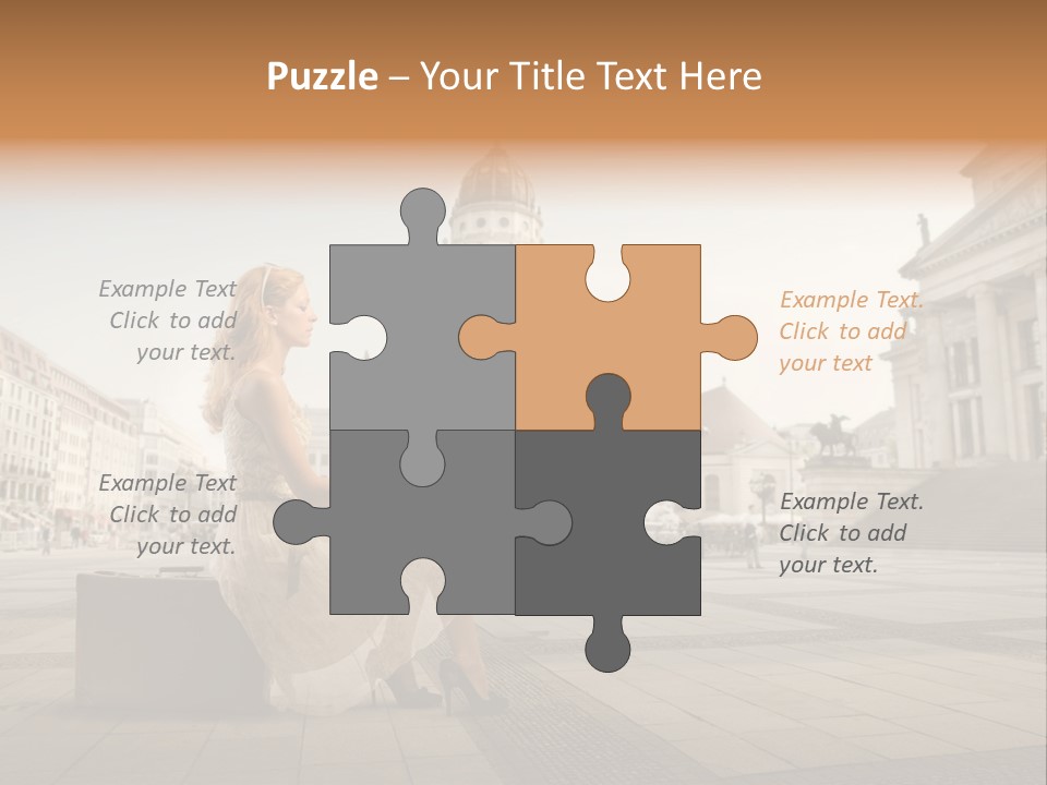 Beautiful Luggage Suitcase PowerPoint Template