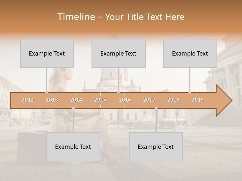 Beautiful Luggage Suitcase PowerPoint Template