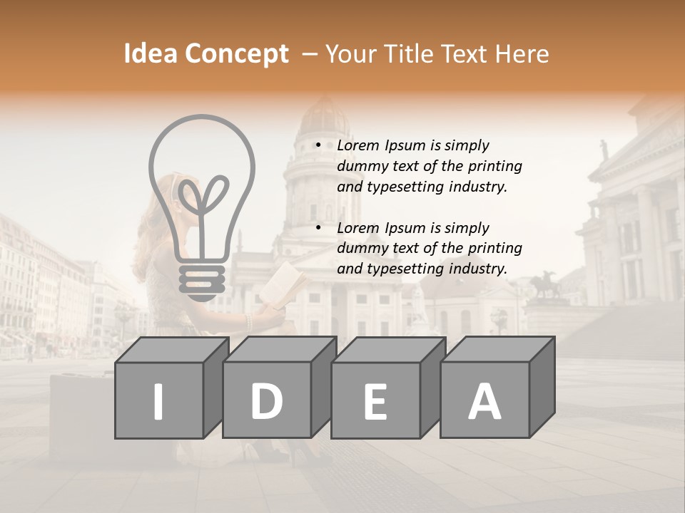 Beautiful Luggage Suitcase PowerPoint Template