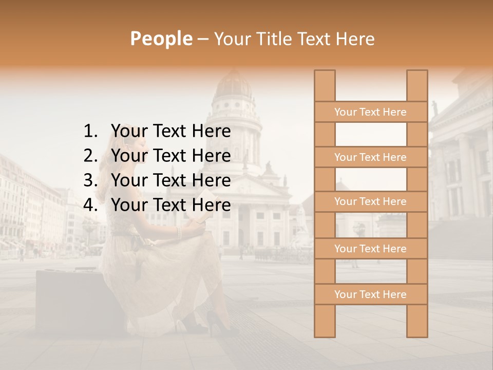 Beautiful Luggage Suitcase PowerPoint Template