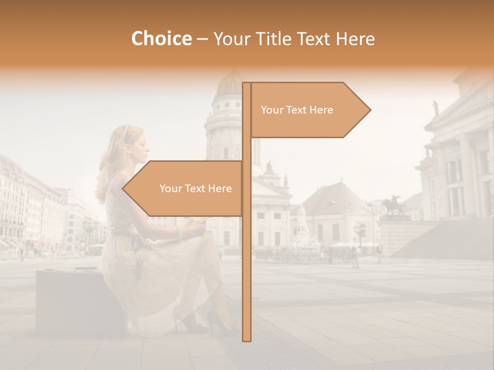 Beautiful Luggage Suitcase PowerPoint Template