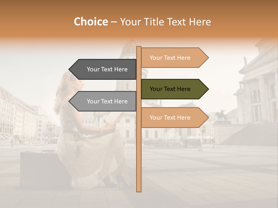 Beautiful Luggage Suitcase PowerPoint Template