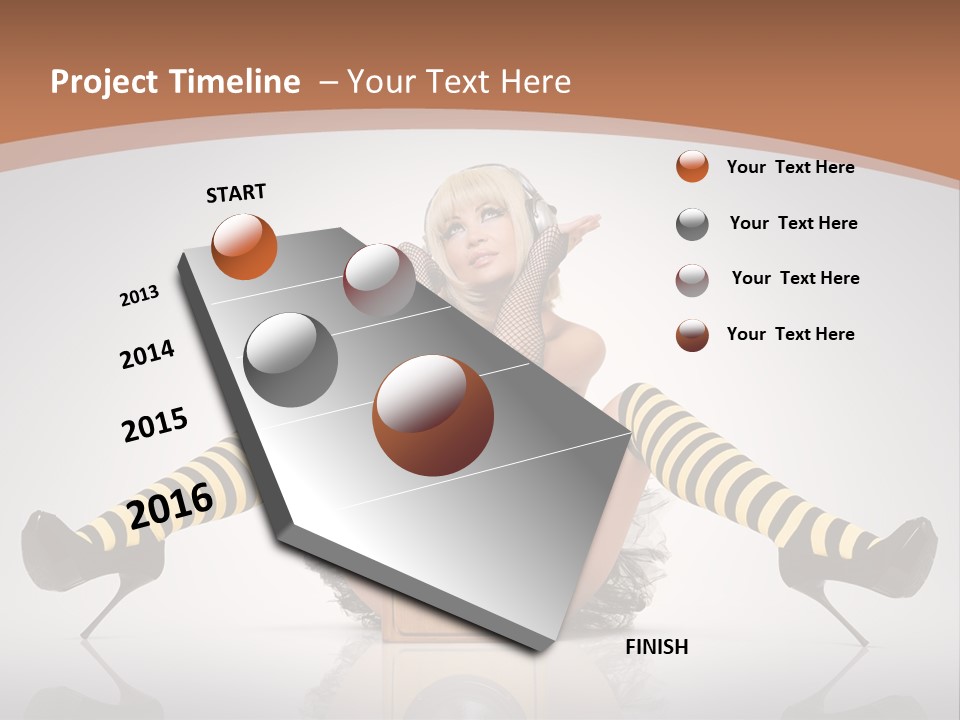 Blonde Fun Level PowerPoint Template