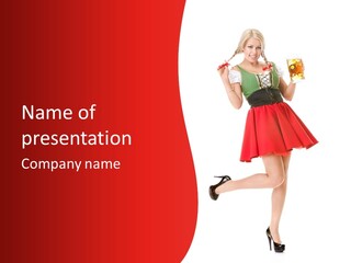 Alcohol Babe Traditional PowerPoint Template