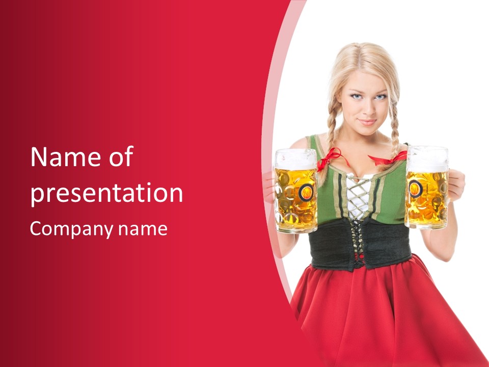 Alcohol Girl Holiday PowerPoint Template