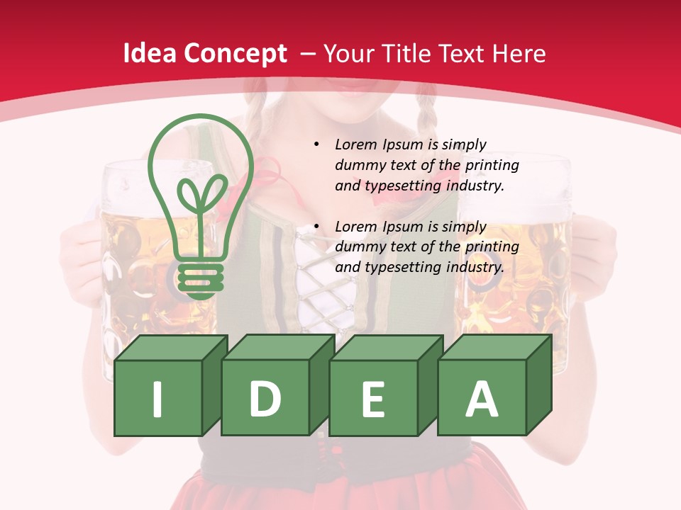 Alcohol Girl Holiday PowerPoint Template