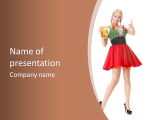 Lady Costume Germany PowerPoint Template