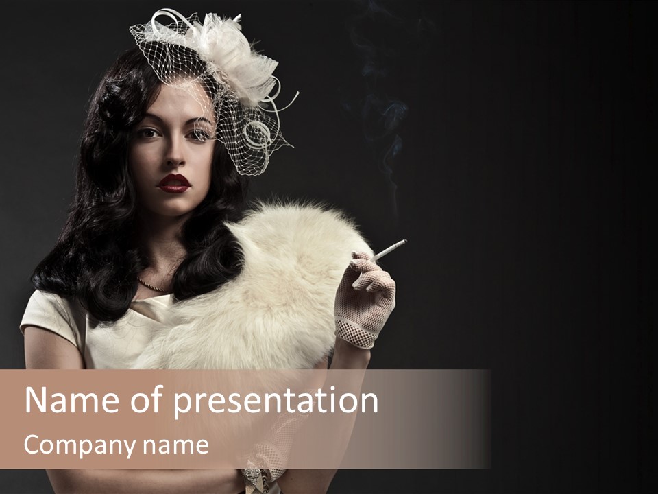 Fashion Red Female PowerPoint Template