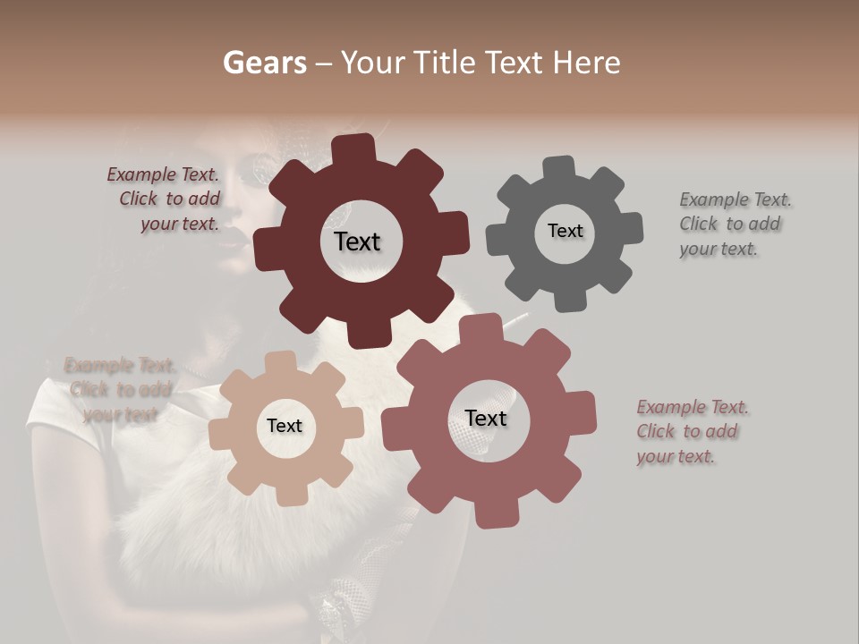 Fashion Red Female PowerPoint Template