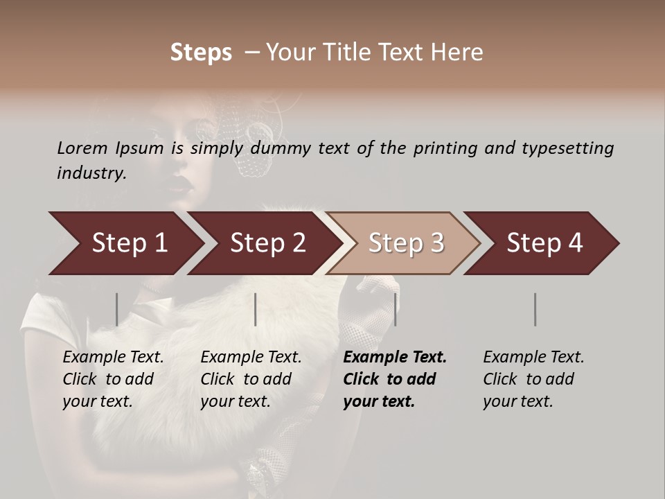 Fashion Red Female PowerPoint Template