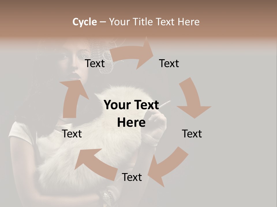 Fashion Red Female PowerPoint Template