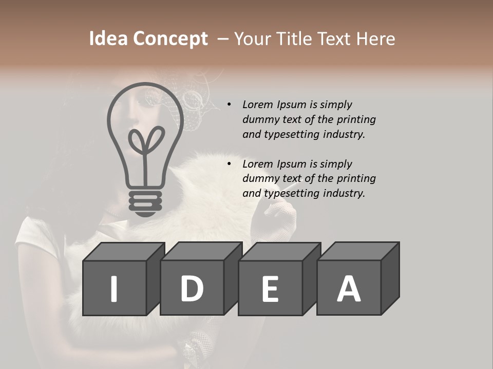 Fashion Red Female PowerPoint Template