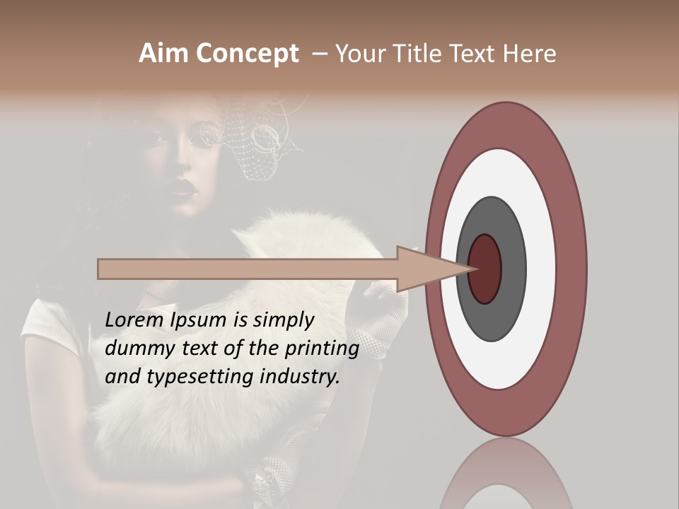 Fashion Red Female PowerPoint Template