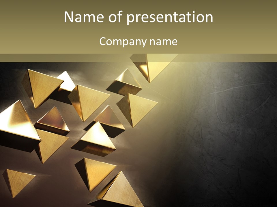 Dimensional Images Reflection PowerPoint Template