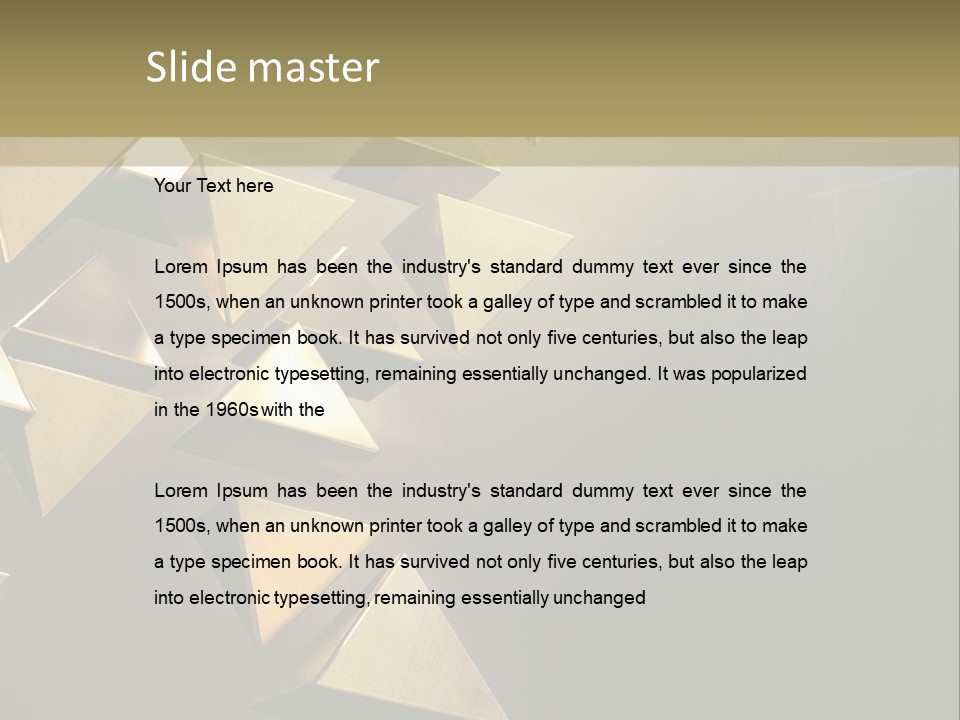 Dimensional Images Reflection PowerPoint Template