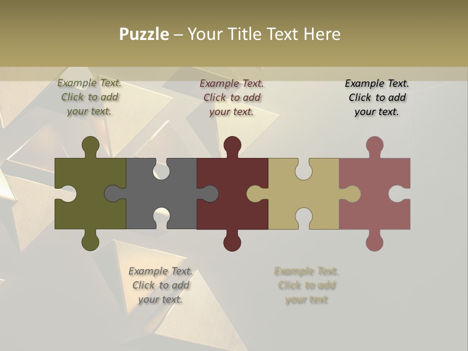 Dimensional Images Reflection PowerPoint Template