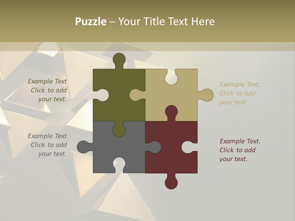 Dimensional Images Reflection PowerPoint Template